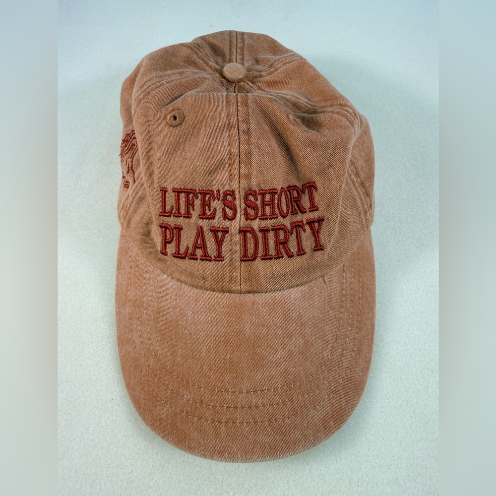 Adams Y2K Rust Orange Mesh-Lined Lifes Short Play Dirty Baseball Cap
